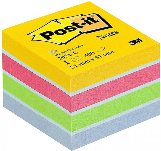 Post-it Sticky Note Pads in Cube 400 Sheets 5.1x5.1pcs