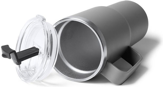 Next Ποτήρι Θερμός Ανοξείδωτο 600ml Γκρι