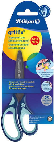 Pelikan Griffix Ergonomic Παιδικό Ψαλίδι Χειροτεχνίας με Μεταλλική Λεπίδα Μπλε 1τμχ