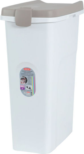 Stefanplast Cibo Plastic Food Storage Container for Dog & Cat 40lt in White Color