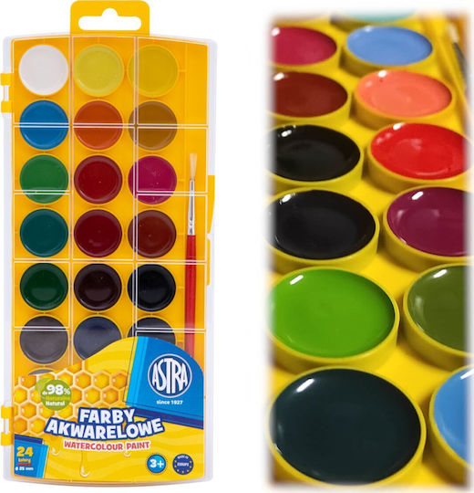 Astra Set of Watercolours Multicolored with Brush 24pcs