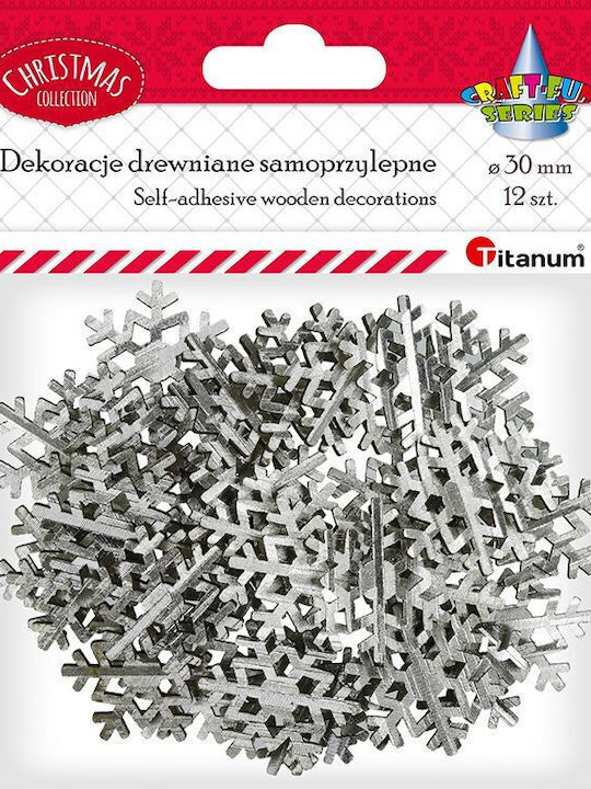 Titanum Χριστουγεννιάτικα Велкро с Дизайн Νιφάδων 12бр