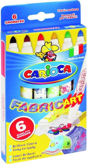 Carioca Fabric Markers Set for Fabric 6mm 6pcs