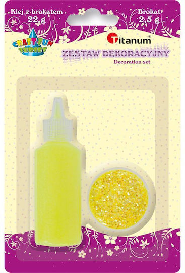 Titanum Lipici Glitter Galben 22gr
