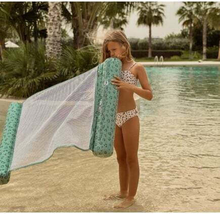 Swim Essentials Надуваем Воден Хамак Зелен Леопард