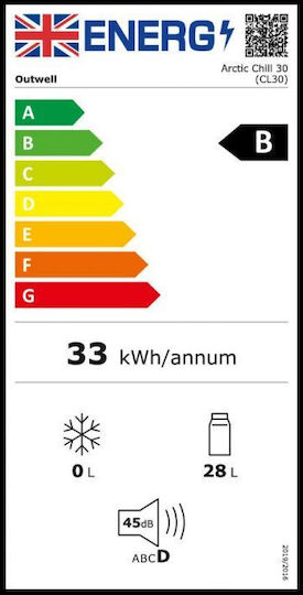 Outwell Arctic Chill Преносим Хладилник 30л Капацитет 230V / 12V Черен