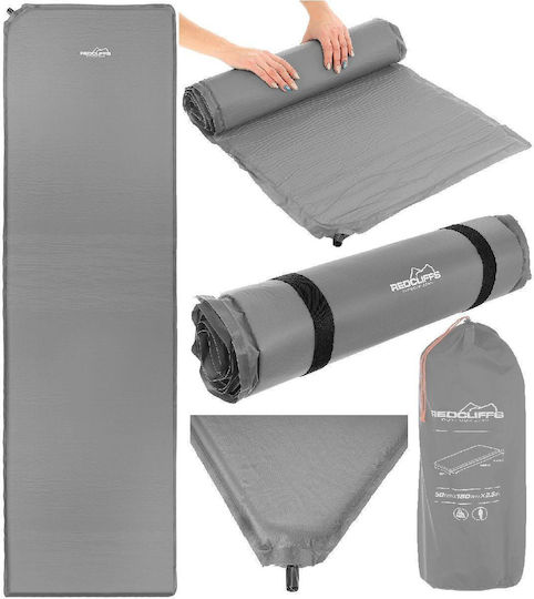 Redcliffs Self-Inflating Single Camping Sleeping Mat 180x50cm Thickness 2.5cm in Gray color