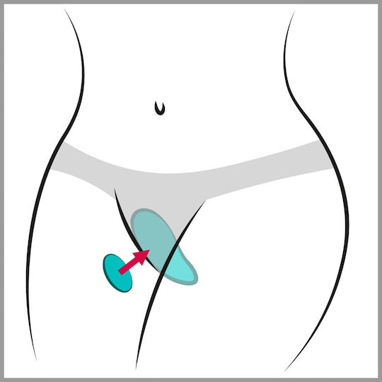We-Vibe Moxie+ Mini Δονητής για Ζευγάρια με Απομακρυσμένο Έλεγχο 8.4cm Τιρκουάζ