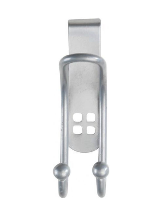 Wenko Door Hook 2 Slots Metallic 3.2x3.2x6cm 2 Pieces