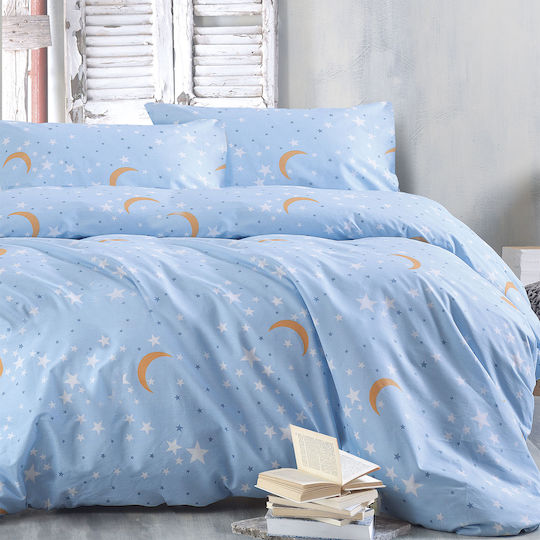 Rythmos Elektrische Gitarren Kinderdecke Einzel mit Kissenbezug Moonlight Blue 160x240cm
