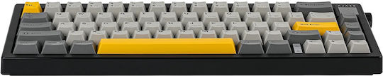Ajazz AK820 Max Drahtlos Gaming Mechanische Tastatur 60% mit Dream Weave Schaltern und RGB-Beleuchtung (Englisch US) Gray