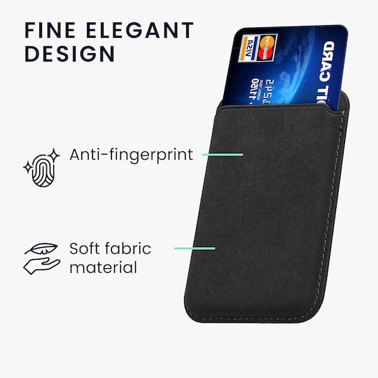 KWmobile MagSafe Kartenetui in Schwarz Farbe