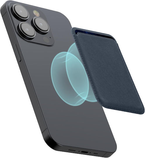 KWmobile MagSafe Kartenetui in Blau Farbe