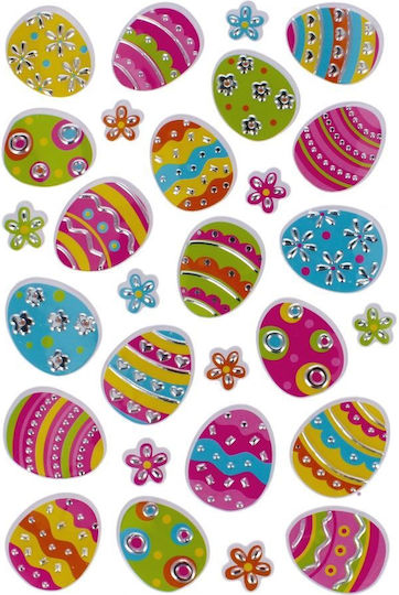 Πασχαλινά Stickers 3d Αυγά 28τμχ