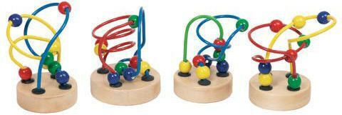 Goki Wooden Interactive Toy Mini Bead Maze (Various Designs/Assortment of Designs) 1pc