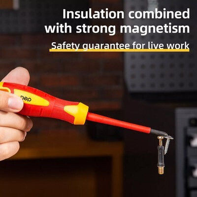 Deli Screwdriver with Magnetic Interchangeable Tips