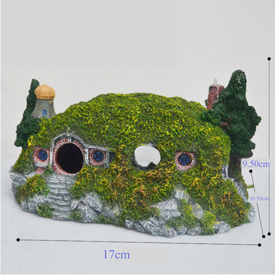 Epigasos Aquarium Decoration Hobbit House 17x10.5x9.5cm