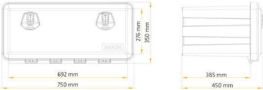 Daken Tool Case Plastic Dimensions: W75xD45xH35cm