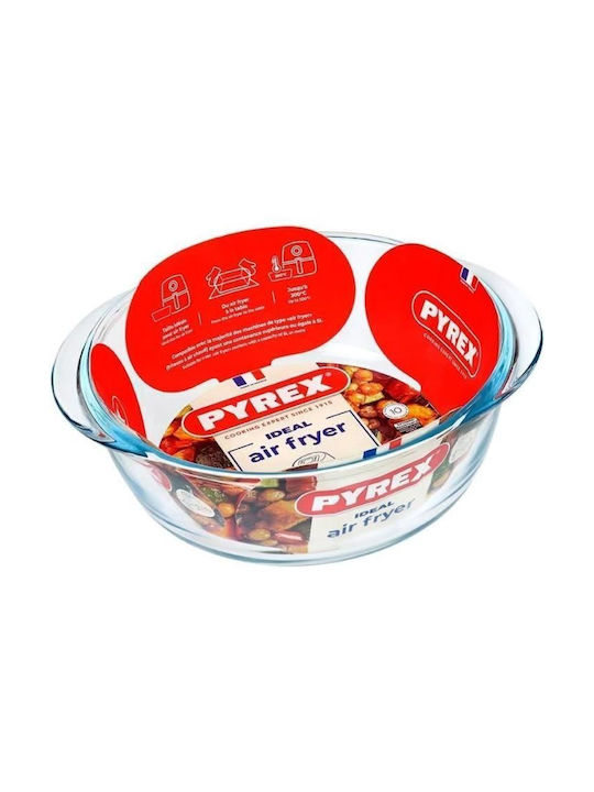 Pyrex Rotund Vas de Gătit Rezistent la Căldură Sticlă 1000ml 1buc