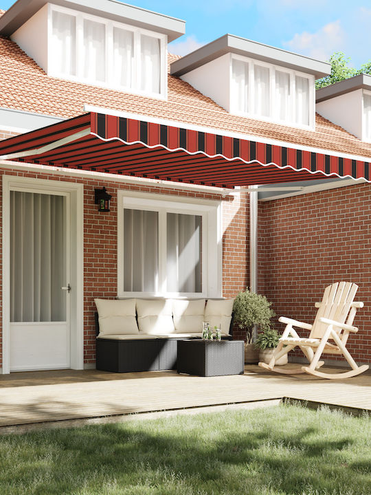 vidaXL Terrace Wall Tent Red 4x3cm