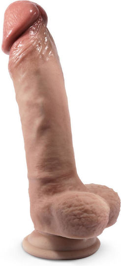 Ρεαλιστικό Dildo με Όρχεις και Βεντούζα Flesh 22.9cm