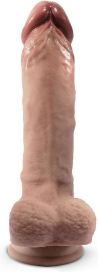 Ρεαλιστικό Dildo με Όρχεις και Βεντούζα Flesh 22.9cm
