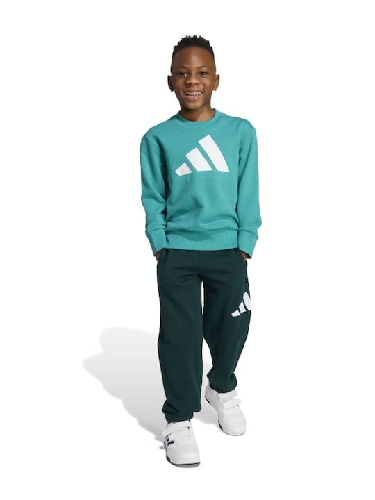 Kinder Sweatpants Set - Jogginganzug Grün 2Stück Badge Sport Logo