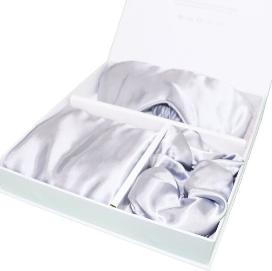 Melinen Pure Pillowcase Set with Envelope Cover Silver 50x70cm.