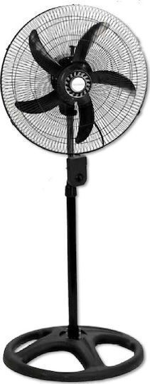TnS Ανεμιστήρας Ορθοστάτης 90W Διαμέτρου 45.72cm Ασημί
