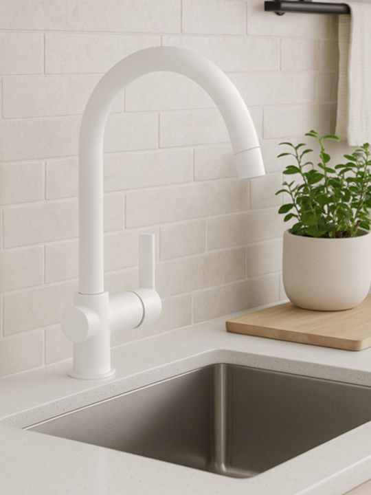 Kerasus Kerasus Ruby Kitchen Faucet Counter White