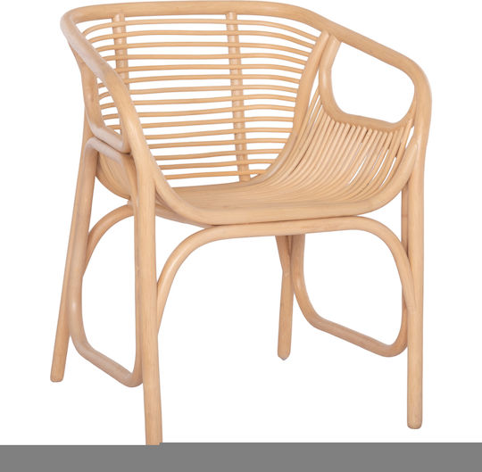 Mel Stühle Speisesaal Natural Rattan 1Stück 62x57.5x79.5cm