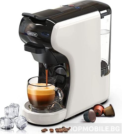 Hibrew H1A Καφετιέρα για Κάψουλες Dolce Gusto Πίεσης 19bar Λευκή