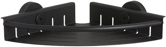 TIGER Corner Wall Mounted Bathroom Shelf Metallic 19.5x19.5x5cm Black