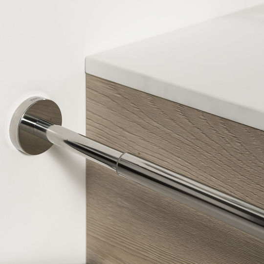TIGER Ράγα Μπάνιου Διπλή Επιτοίχια με Βίδες ​35x5cm Inox Ασημί