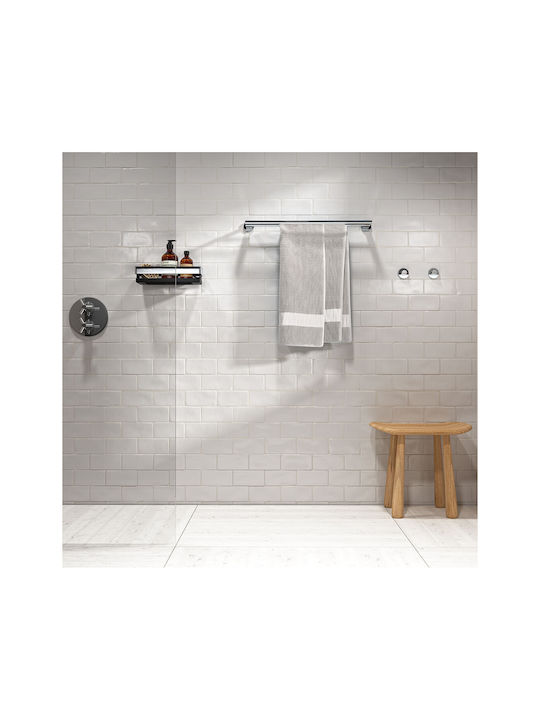 TIGER Double Wall-Mounted Bathroom Rail ​59.9x4.9cm Inox Silver