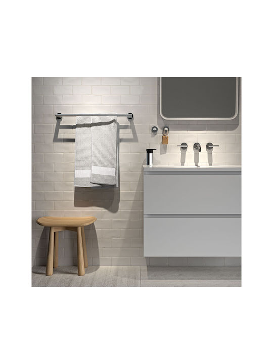 TIGER Double Wall-Mounted Bathroom Rail ​59.9x4.9cm Inox Silver