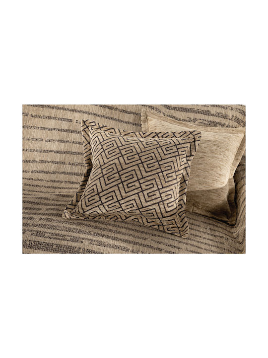 Guy Laroche Decorative Pillow Case Sydney Made Of 100% Cotton Gold 50x50cm