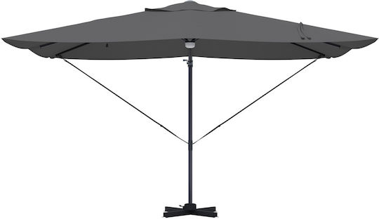 Hanging Aluminum Garden Parasol Grey 2.2x2.2xHeight 2.65m