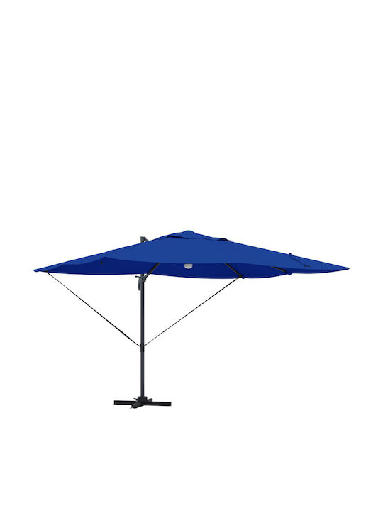 Hängender Rundschreiben Aluminium Gartenschirm Blau F2.5xH2.65m