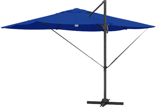 Hängender Rundschreiben Aluminium Gartenschirm Blau F2.5xH2.65m