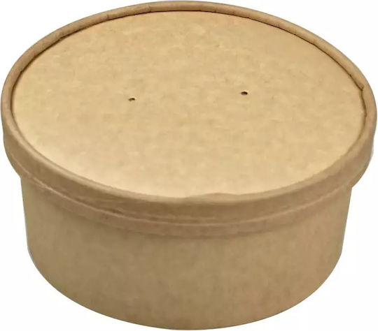 Disposable Food Packaging Lids Paper Round Containers Craft Hot Kitchen 500-750ml 100pcs