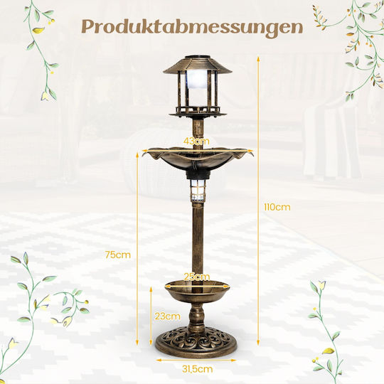 Costway Decorative Stone Garden Metal 43cmx43cmx110cm PZ10007GU