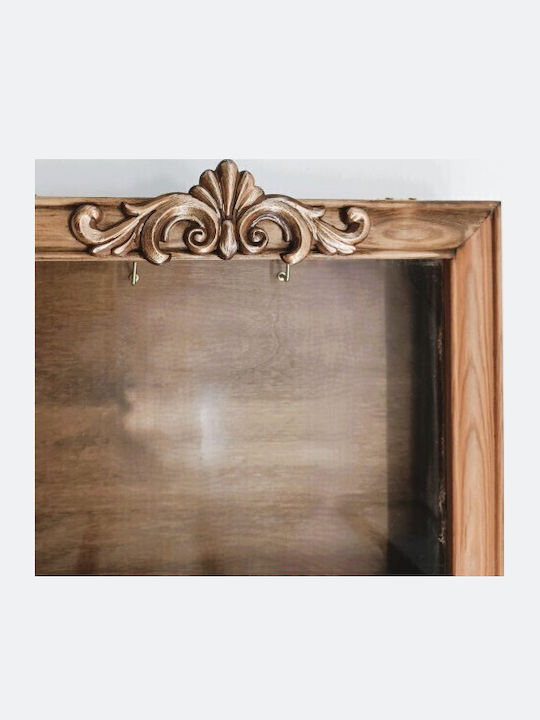 Korres Craft Tabletop Rectangle Wedding Crown Case / Photo Frame Wooden Gold 26.5x33cm