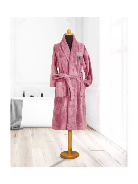 Greenwich Polo Club 3207 Bathrobe with Collar Pink 390gr/m²