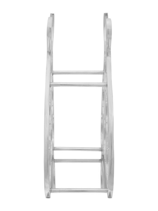 vidaXL Wine Rack Tabletop Metallic Wine Cabinet Silver 38x33x13cm