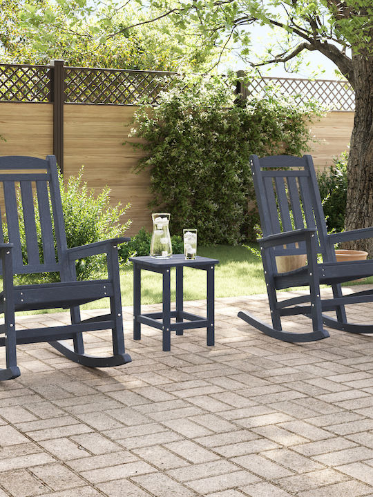 Schaukelstuhl Kunststoff Navy Blue 2Stück 70x92x107.5εκ.