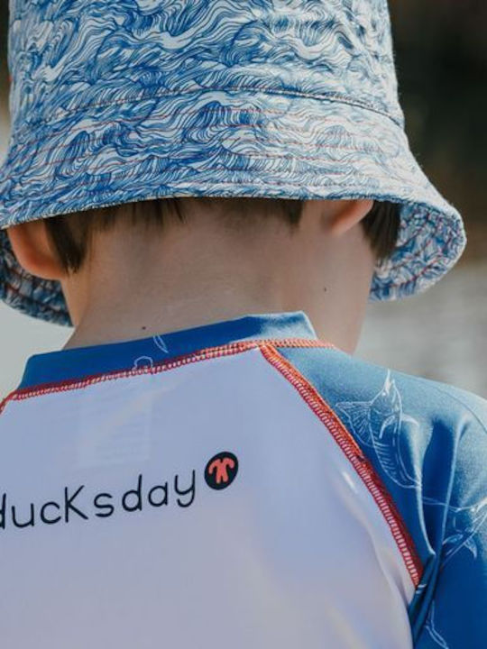 Ducksday Παιδικό Μαγιό Μπλούζα με Μακρύ Μανίκι Λευκή