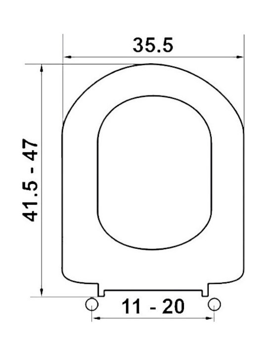 Elvit Capac WC din plastic 35.3x35.5cm Bej