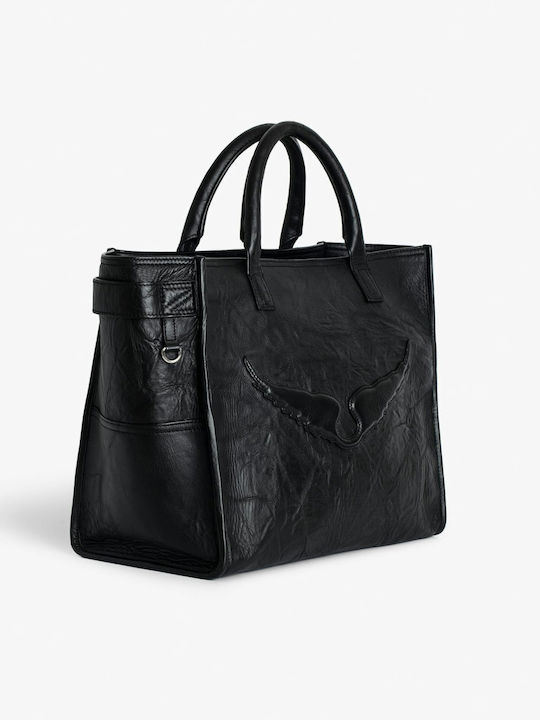 Zadig & Voltaire De piele Geantă de damă Tote De mână Neagră