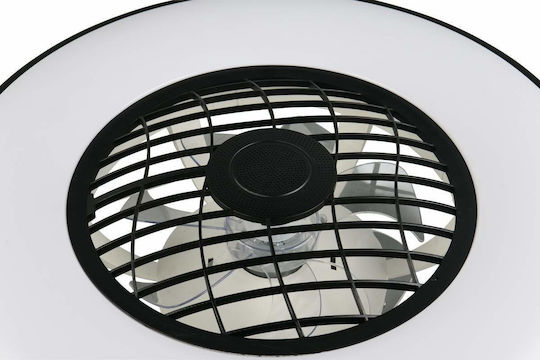 Trio Lighting Linköping Plafonieră 59cm cu Lentile de Mărire Neagră